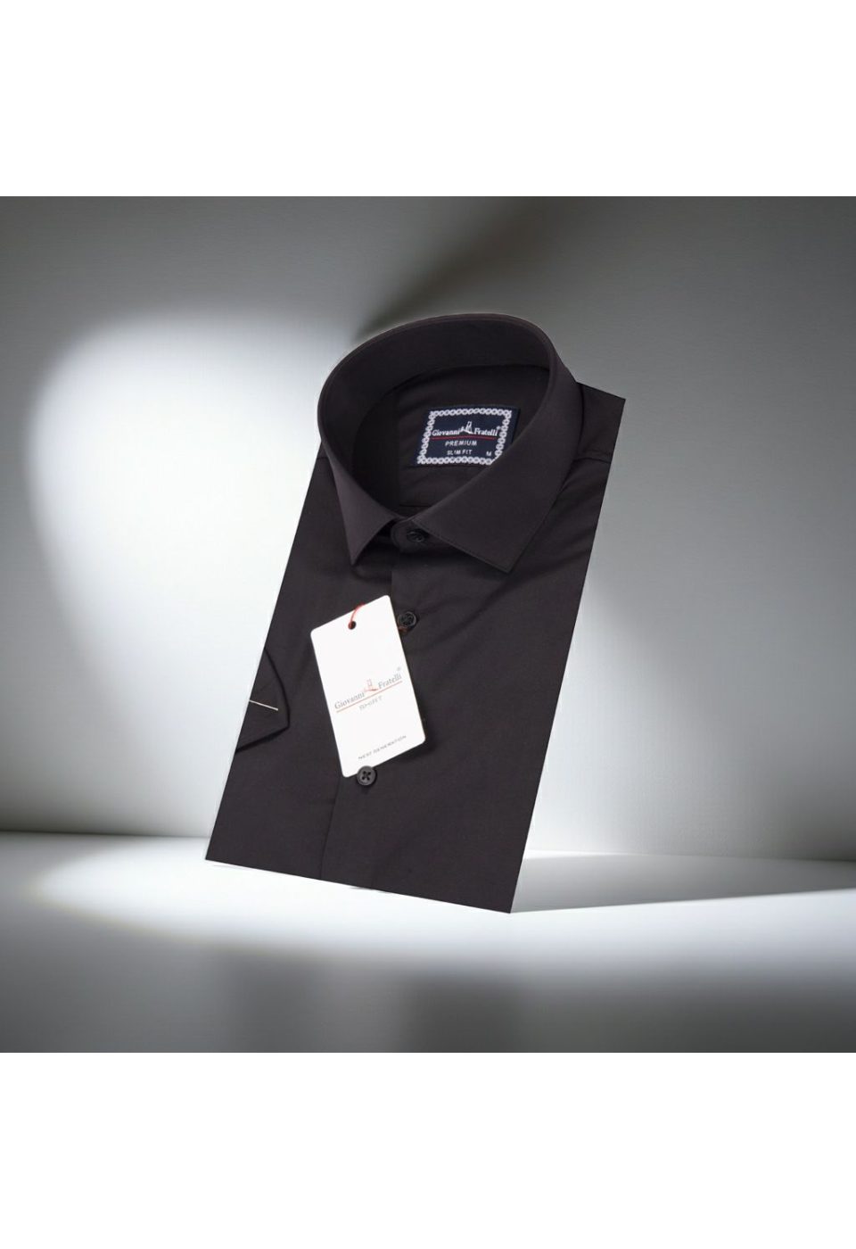 Slim Fit Kısa Kol Düz Renk Saten Erkek Gömlek 3GMK323030003 - Giovanni Fratelli
