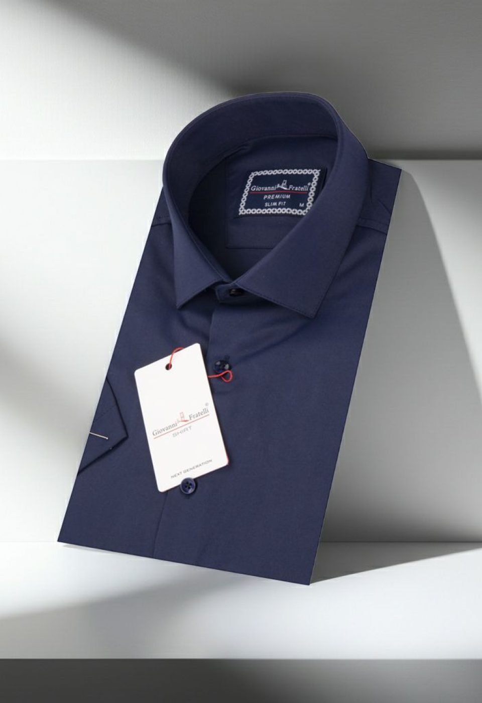 Slim Fit Kısa Kol Düz Renk Saten Erkek Gömlek 3GMK323030004