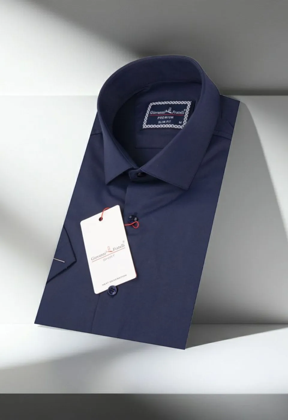 Slim Fit Kısa Kol Düz Renk Saten Erkek Gömlek 3GMK323030004