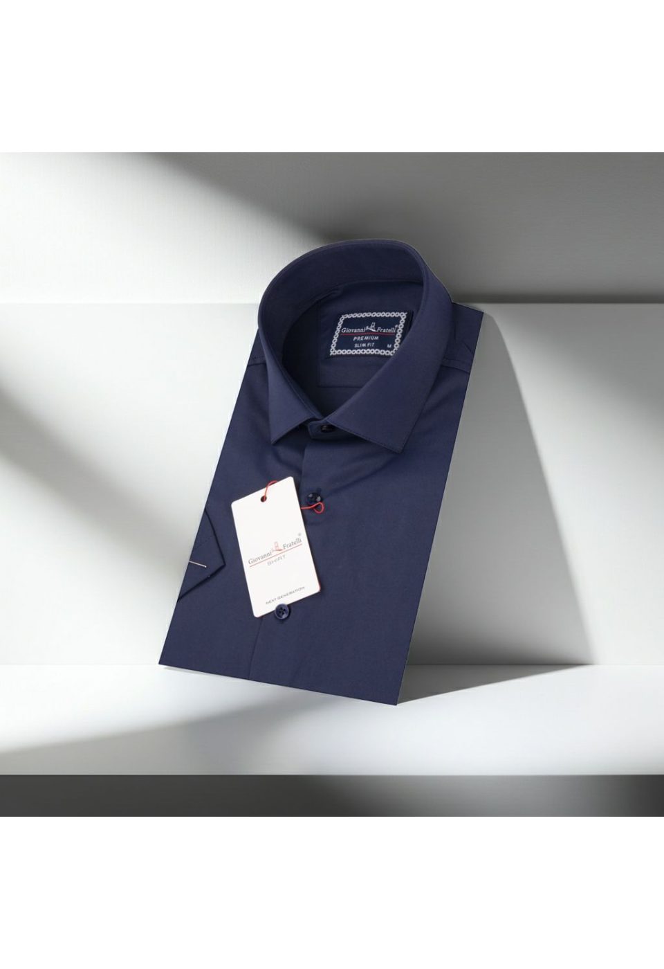 Slim Fit Kısa Kol Düz Renk Saten Erkek Gömlek 3GMK323030004 - Giovanni Fratelli