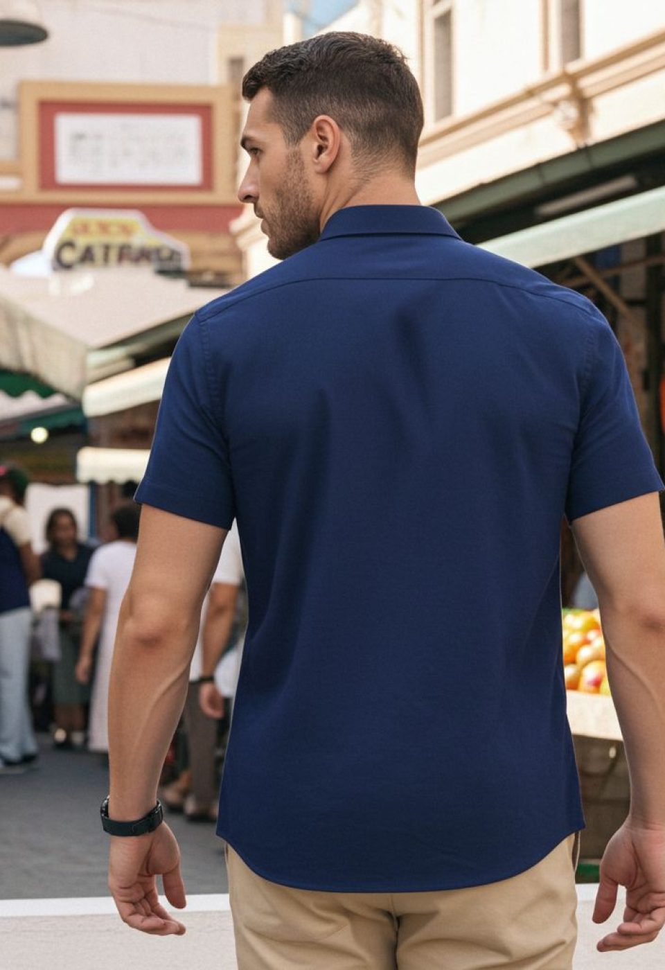 Slim Fit Kısa Kol Düz Renk Saten Erkek Gömlek 3GMK323030004 Slim Fit Kısa Kol Düz Renk Saten Erkek Gömlek 3GMK323030004