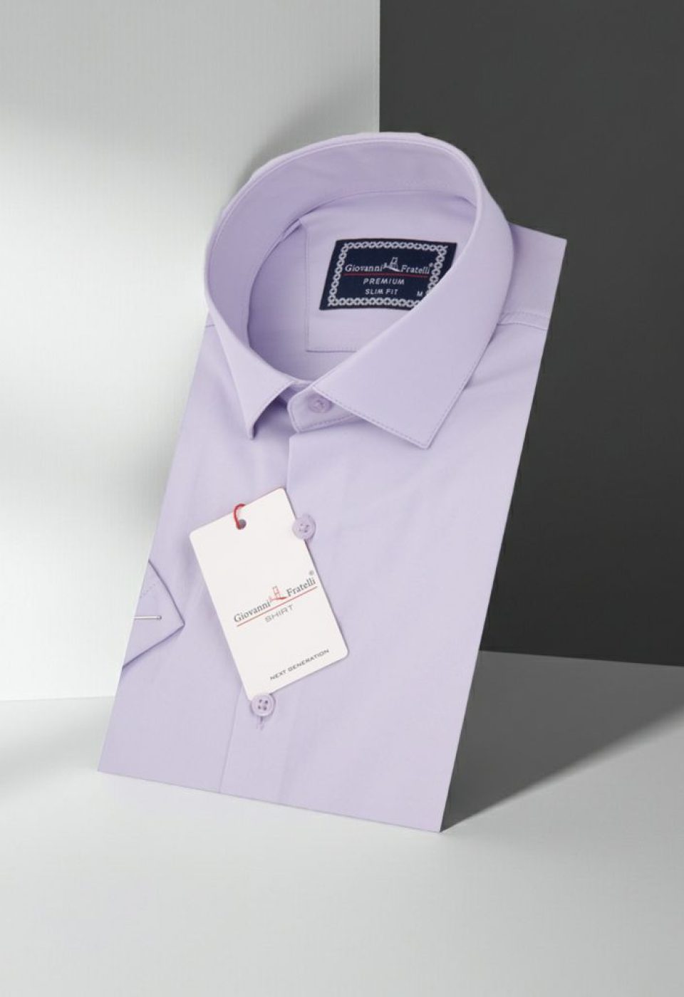 Slim Fit Kısa Kol Düz Renk Saten Erkek Gömlek 3GMK323030006 - Giovanni Fratelli