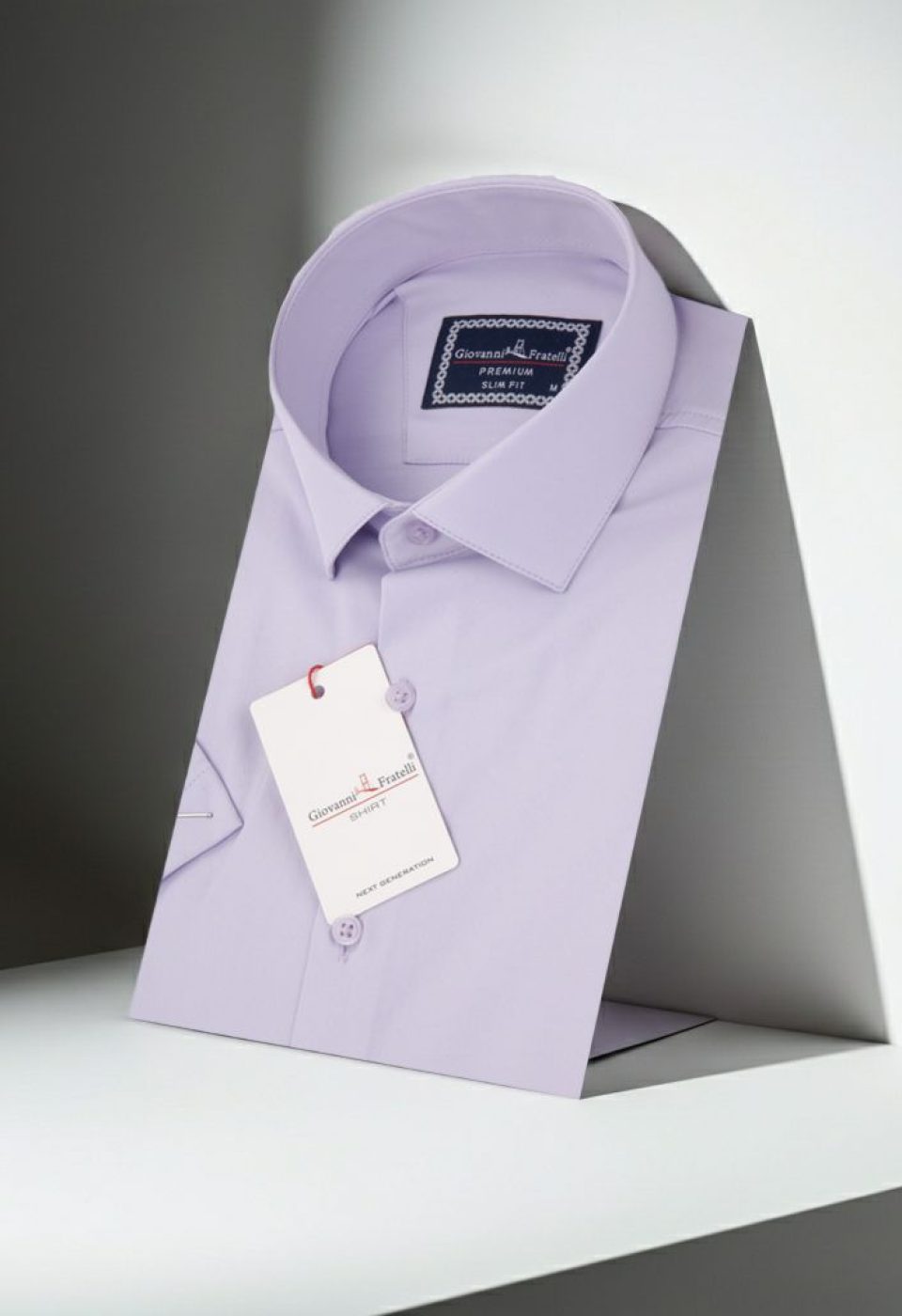 Slim Fit Kısa Kol Düz Renk Saten Erkek Gömlek 3GMK323030006 - Giovanni Fratelli