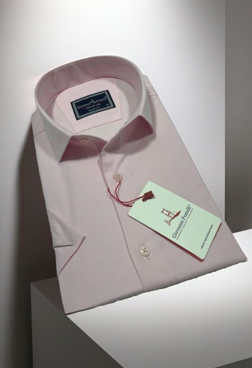 3030 CR K SATIN 008 Slim Fit Kısa Kol Düz Renk Saten Erkek Gömlek 3GMK323030008 - Giovanni Fratelli