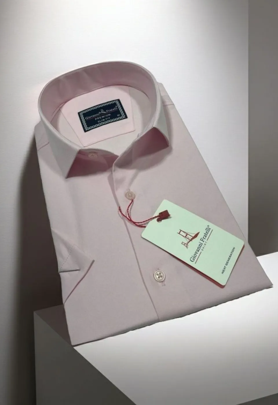 Slim Fit Kısa Kol Düz Renk Saten Erkek Gömlek 3GMK323030008
