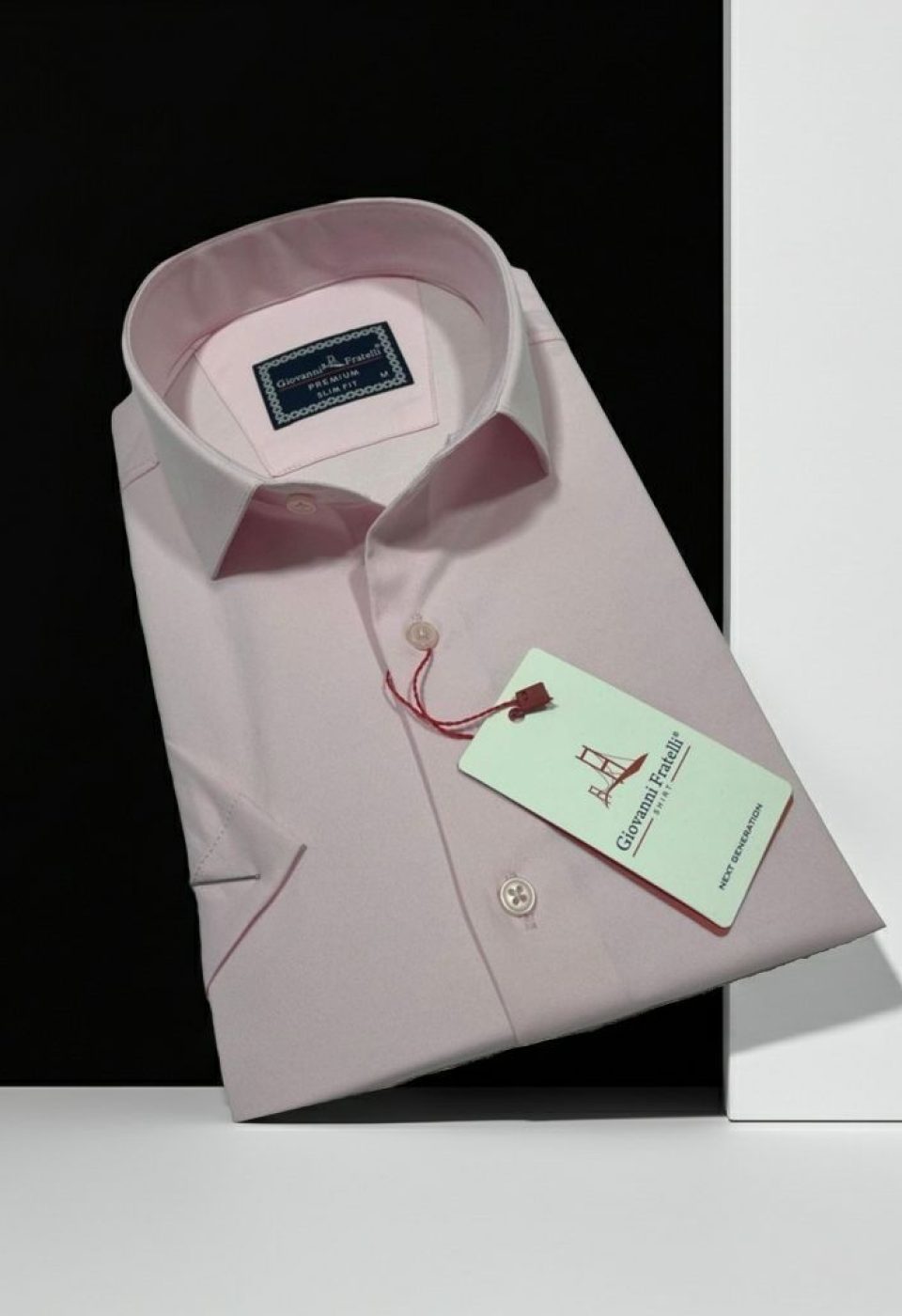 3030 CR K SATIN 008 Slim Fit Kısa Kol Düz Renk Saten Erkek Gömlek 3GMK323030008 - Giovanni Fratelli