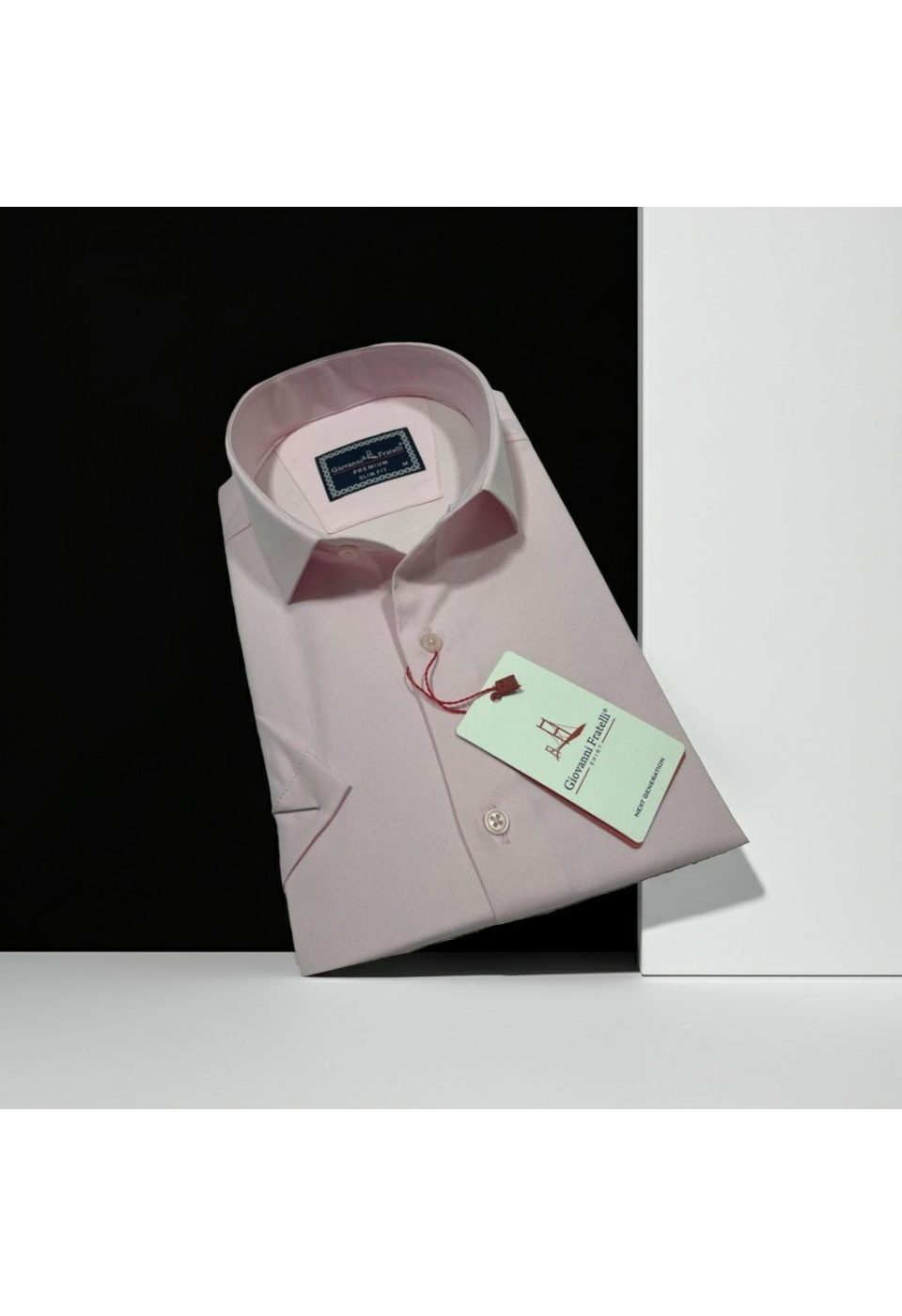 3030 CR K SATIN 008 Slim Fit Kısa Kol Düz Renk Saten Erkek Gömlek 3GMK323030008 - Giovanni Fratelli