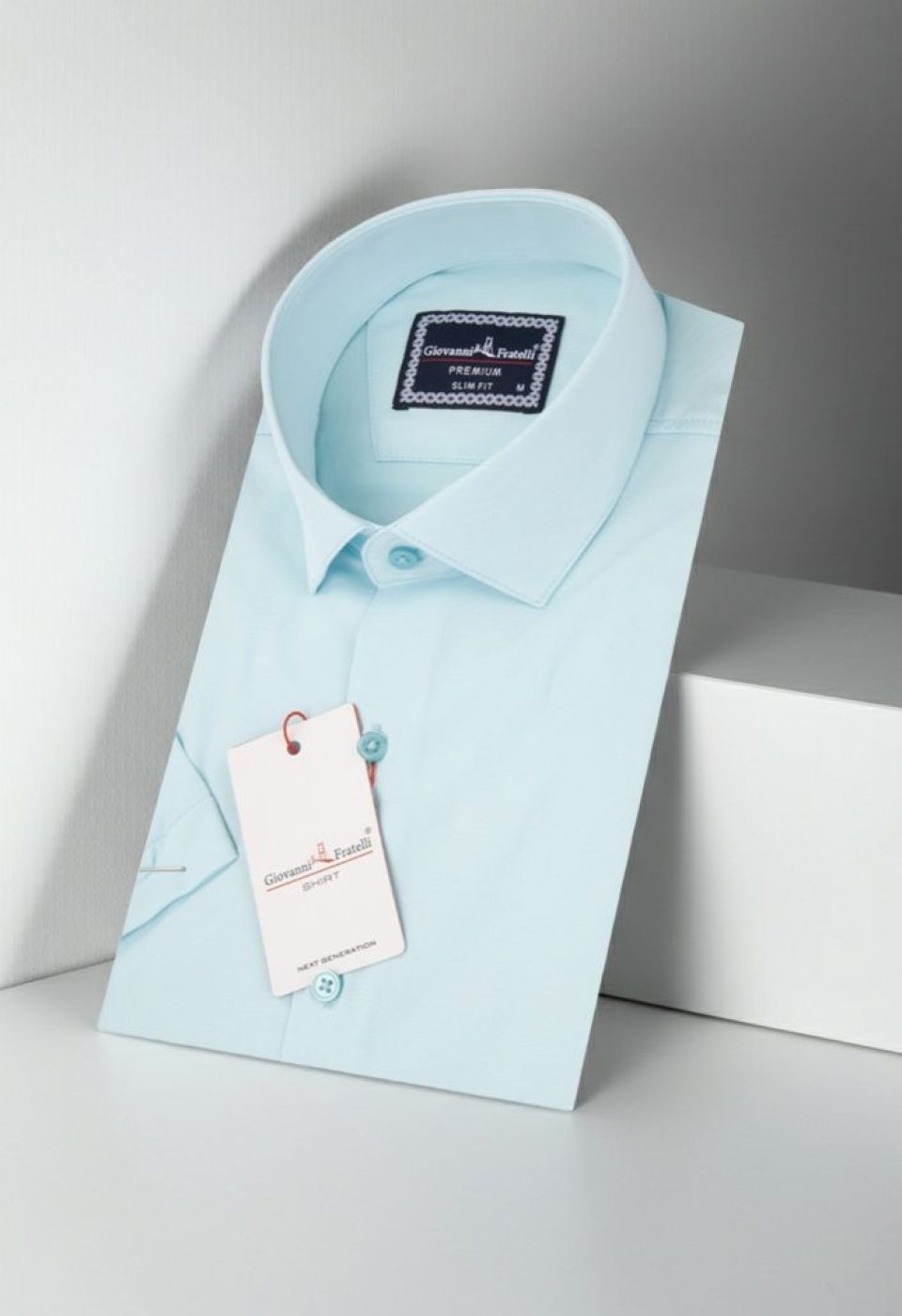 3030 CR K SATIN 009 Slim Fit Kısa Kol Düz Renk Saten Erkek Gömlek 3GMK323030009 - Giovanni Fratelli