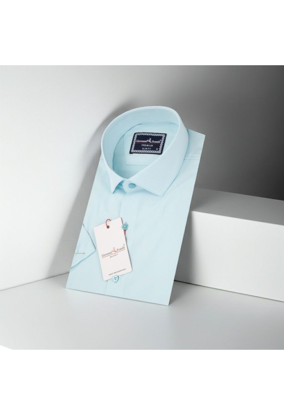 3030 CR K SATIN 009 Slim Fit Kısa Kol Düz Renk Saten Erkek Gömlek 3GMK323030009 - Giovanni Fratelli