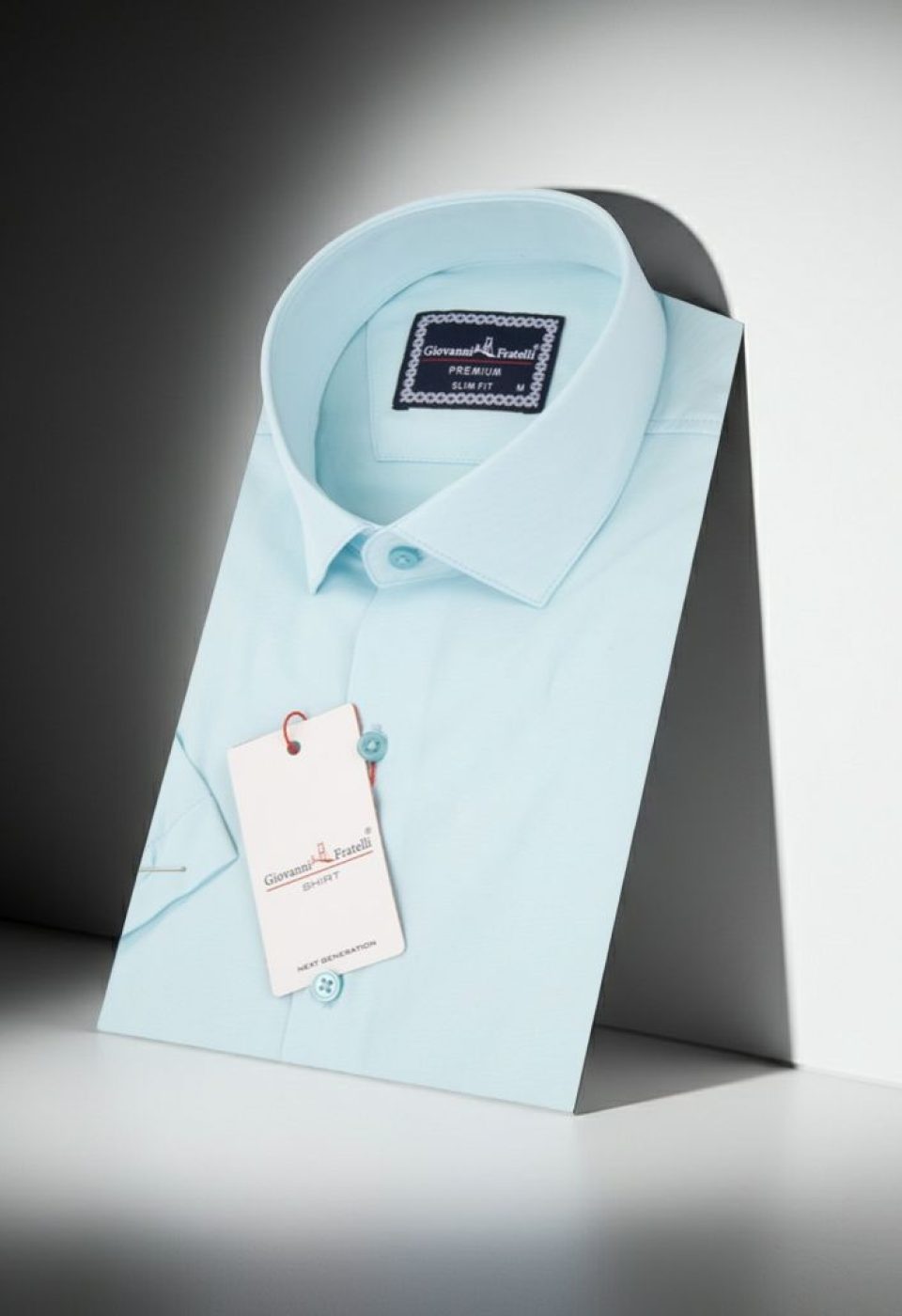 3030 CR K SATIN 009 Slim Fit Kısa Kol Düz Renk Saten Erkek Gömlek 3GMK323030009 - Giovanni Fratelli