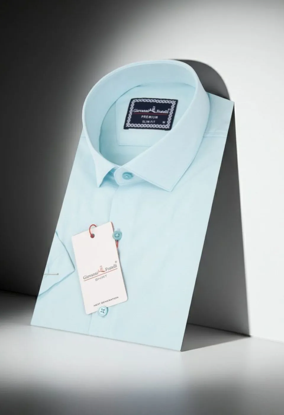 3030 CR K SATIN 009 Slim Fit Kısa Kol Düz Renk Saten Erkek Gömlek 3GMK323030009 - Giovanni Fratelli