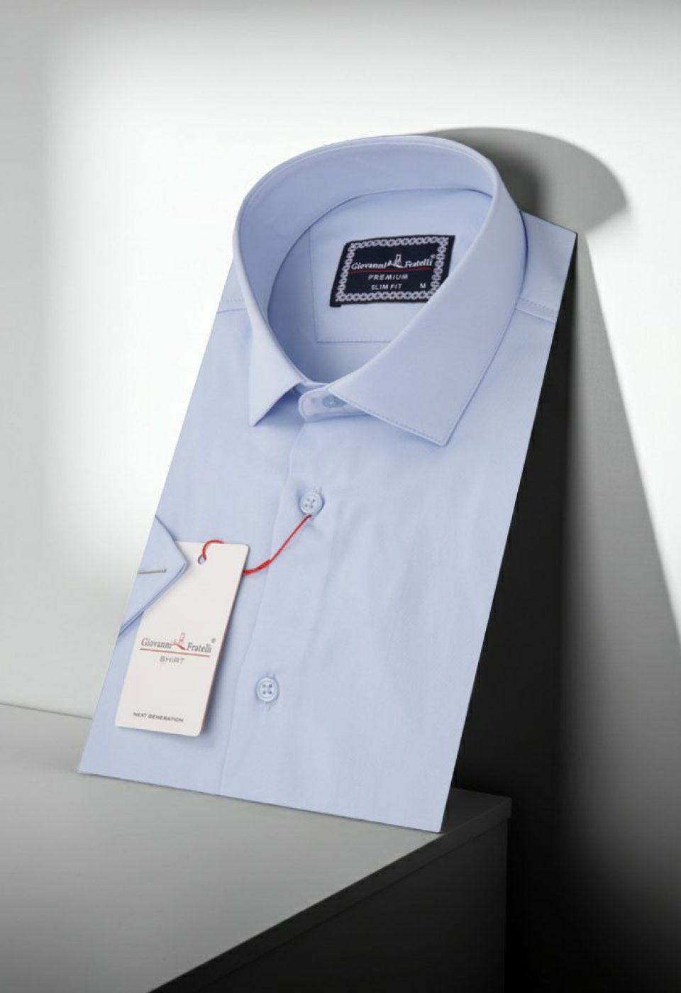 3030 CR K SATIN 010 Slim Fit Kısa Kol Düz Renk Saten Erkek Gömlek 3GMK323030010 - Giovanni Fratelli
