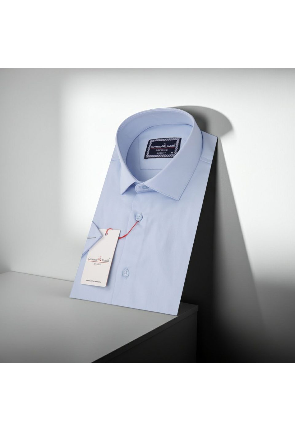 3030 CR K SATIN 010 Slim Fit Kısa Kol Düz Renk Saten Erkek Gömlek 3GMK323030010 - Giovanni Fratelli