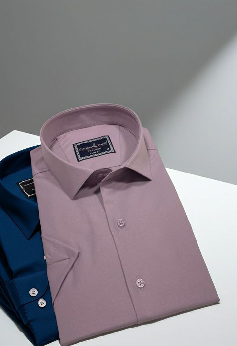 3030 CR K SATIN 013 Slim Fit Kısa Kol Düz Renk Saten Erkek Gömlek 3GMK323030013 - Giovanni Fratelli