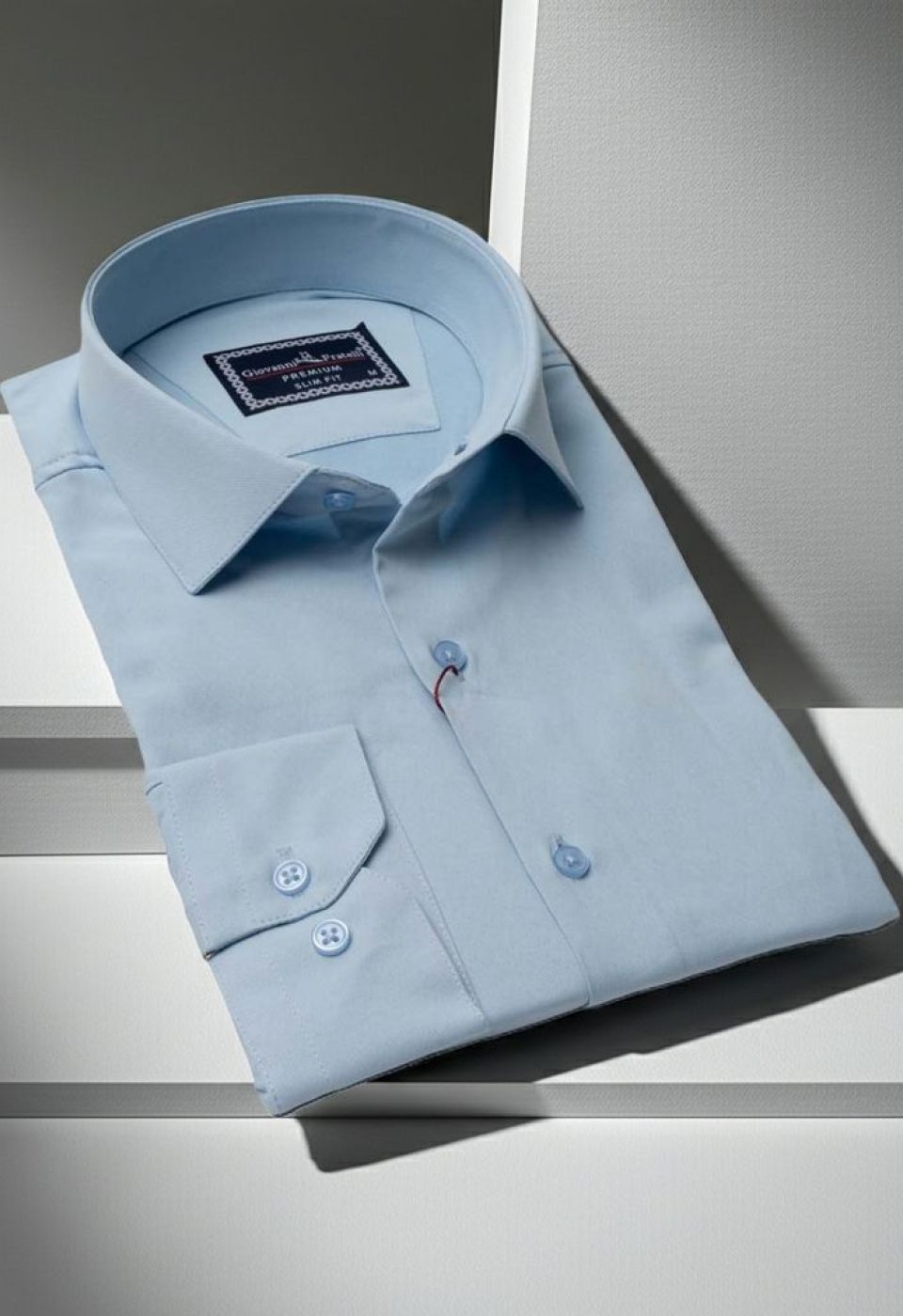 Slim Fit Uzun Kol Düz Renk Saten Erkek Gömlek 3GMK313030003