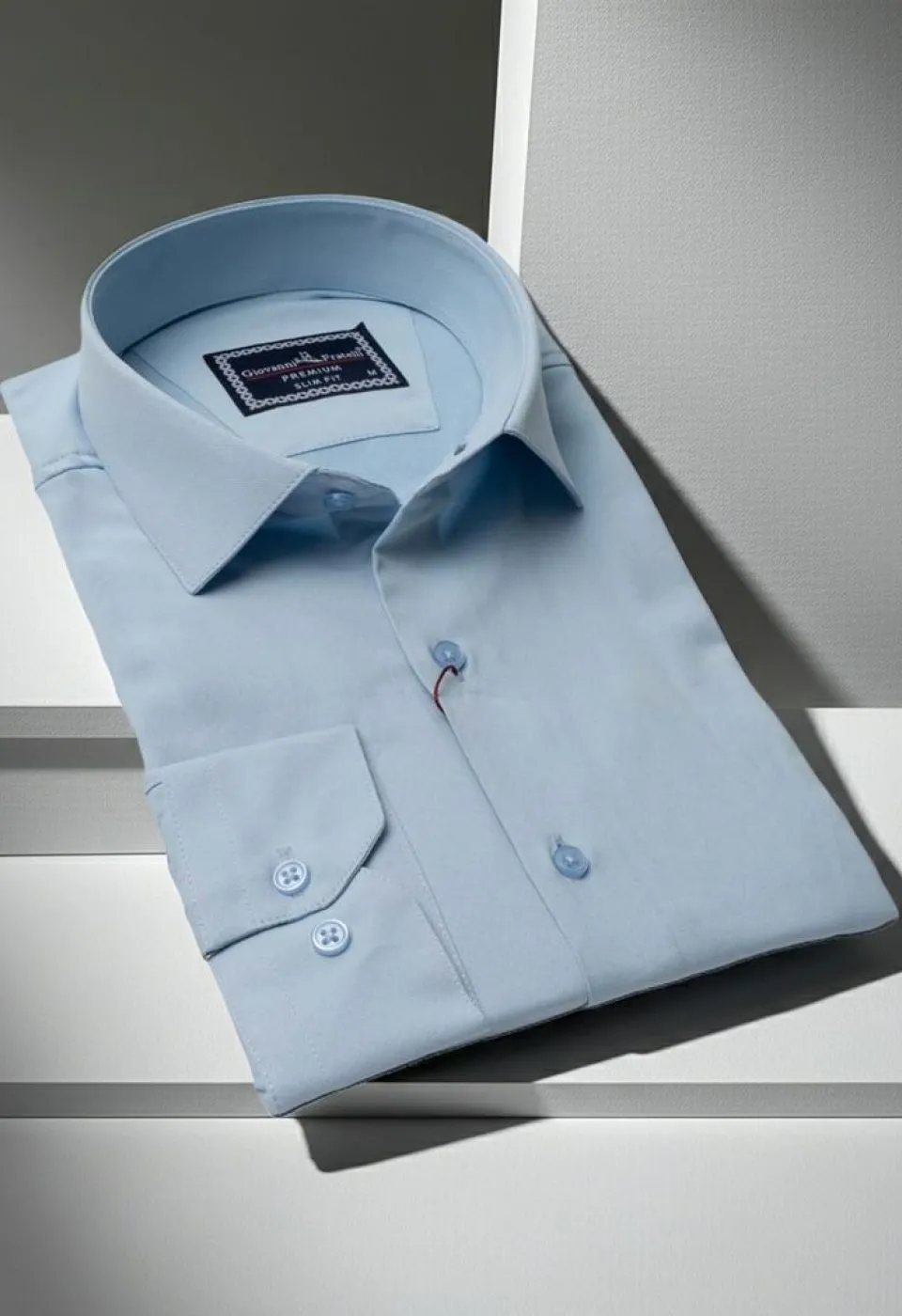 Slim Fit Uzun Kol Düz Renk Saten Erkek Gömlek 3GMK313030003