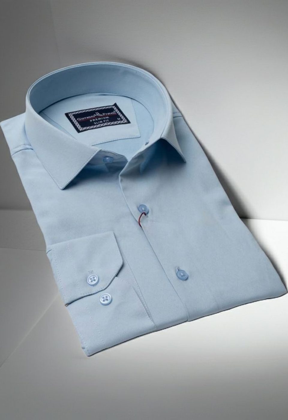 Slim Fit Uzun Kol Düz Renk Saten Erkek Gömlek 3GMK313030003