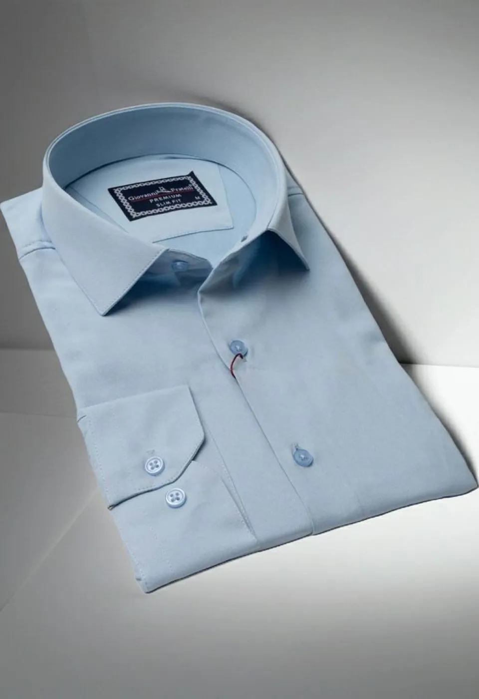 Slim Fit Uzun Kol Düz Renk Saten Erkek Gömlek 3GMK313030003