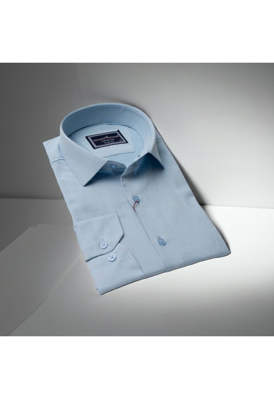 Slim Fit Uzun Kol Düz Renk Saten Erkek Gömlek 3GMK313030003 - Giovanni Fratelli