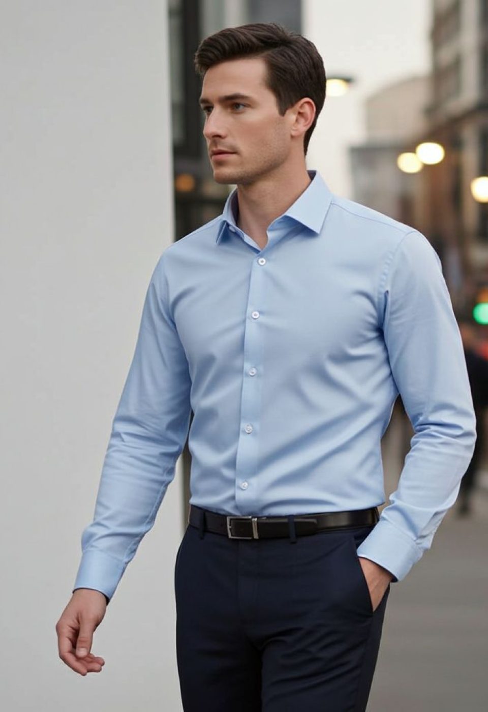 Slim Fit Uzun Kol Düz Renk Saten Erkek Gömlek 3GMK313030003 - Giovanni Fratelli
