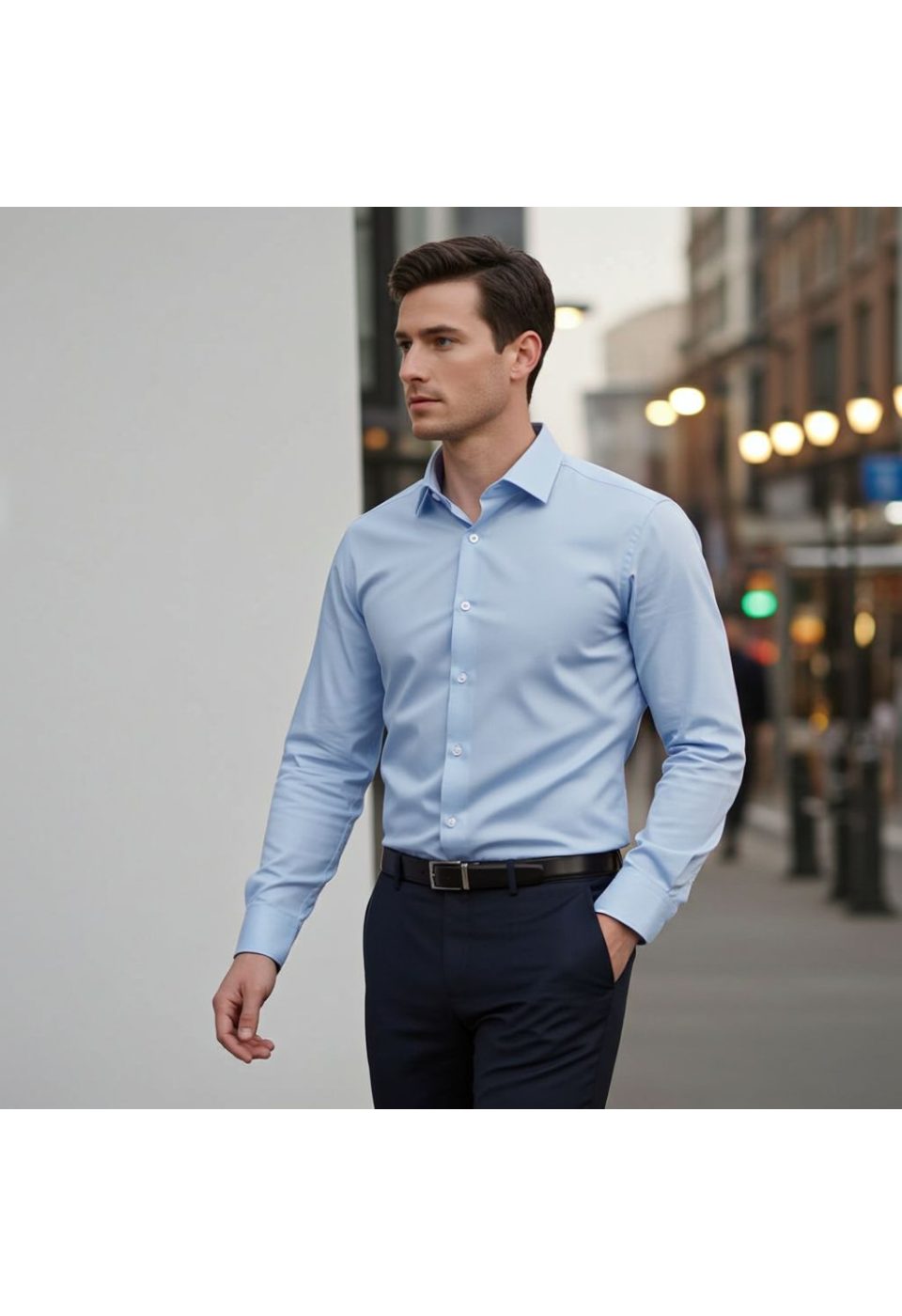 Slim Fit Uzun Kol Düz Renk Saten Erkek Gömlek 3GMK313030003 - Giovanni Fratelli