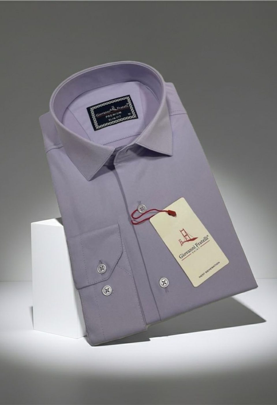 Slim Fit Uzun Kol Düz Renk Saten Erkek Gömlek 3GMK313030004