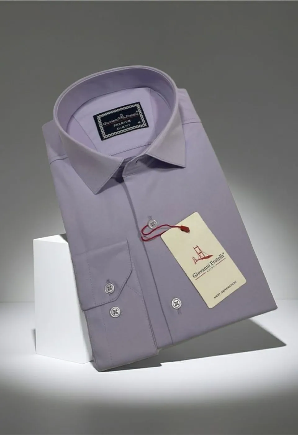 Slim Fit Uzun Kol Düz Renk Saten Erkek Gömlek 3GMK313030004
