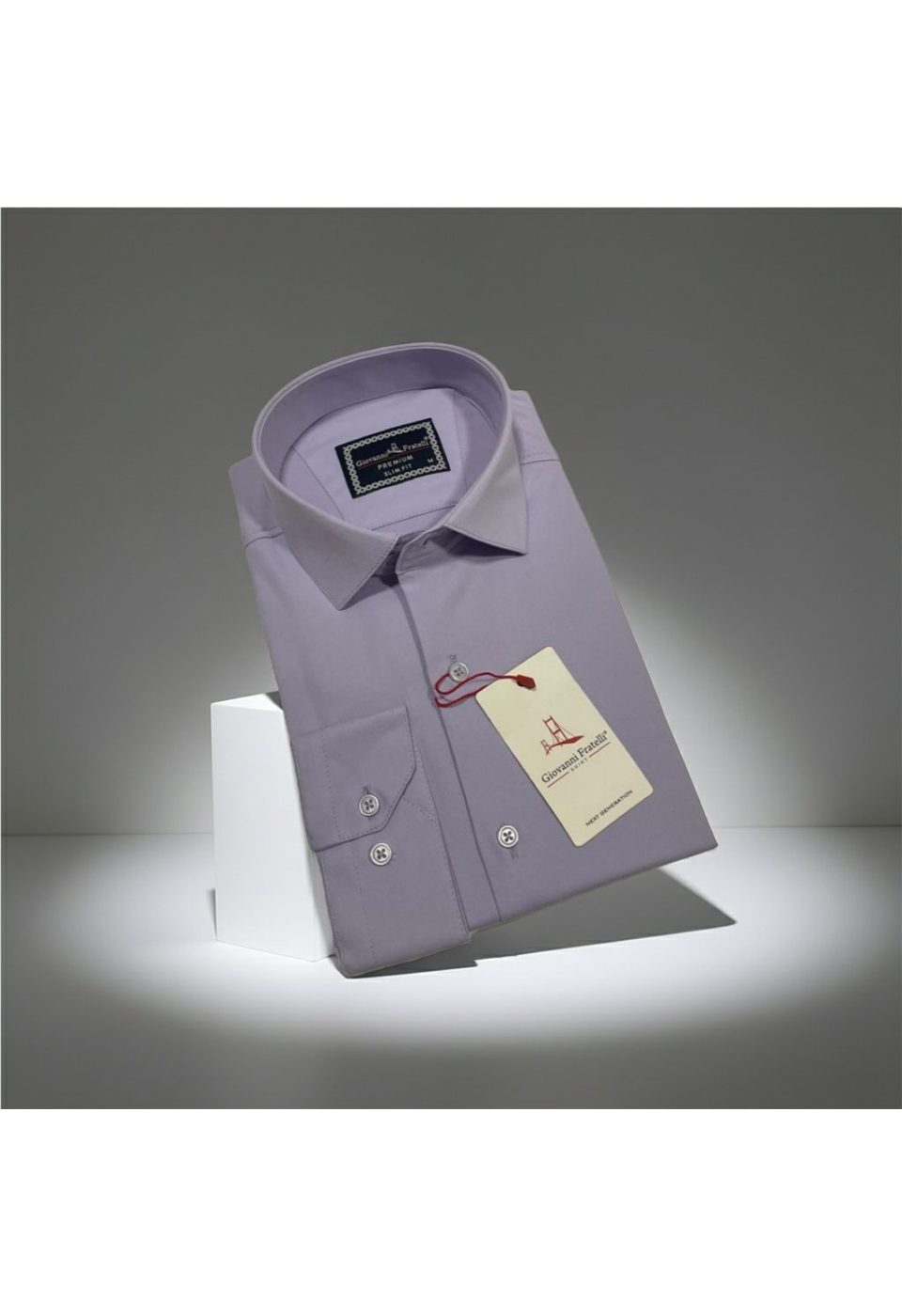 Slim Fit Uzun Kol Düz Renk Saten Erkek Gömlek 3GMK313030004 - Giovanni Fratelli
