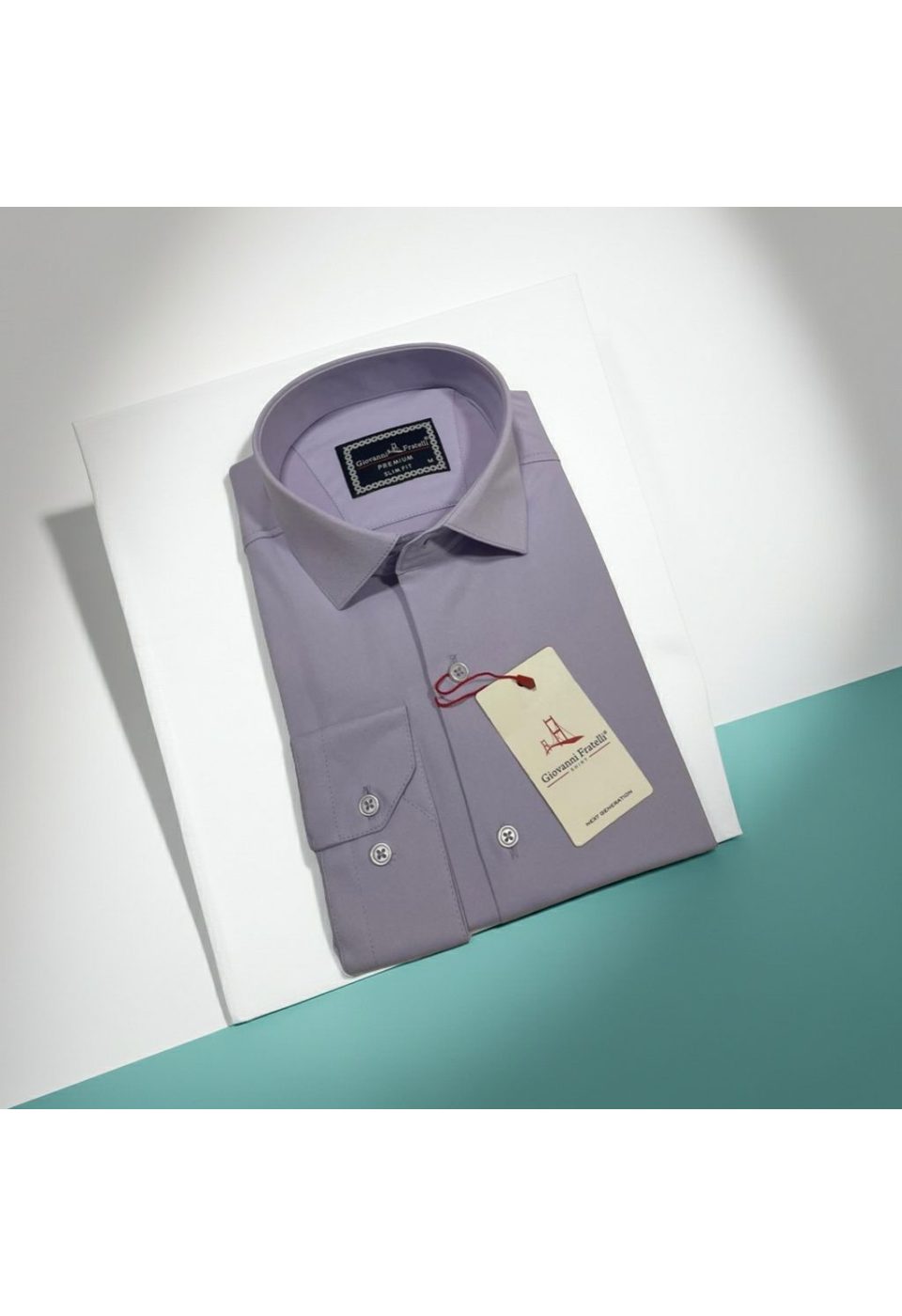 Slim Fit Uzun Kol Düz Renk Saten Erkek Gömlek 3GMK313030004 - Giovanni Fratelli
