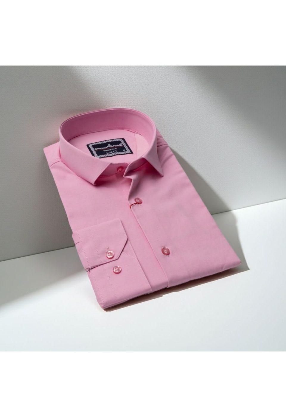 Slim Fit Uzun Kol Düz Renk Saten Erkek Gömlek 3GMK313030006 - Giovanni Fratelli
