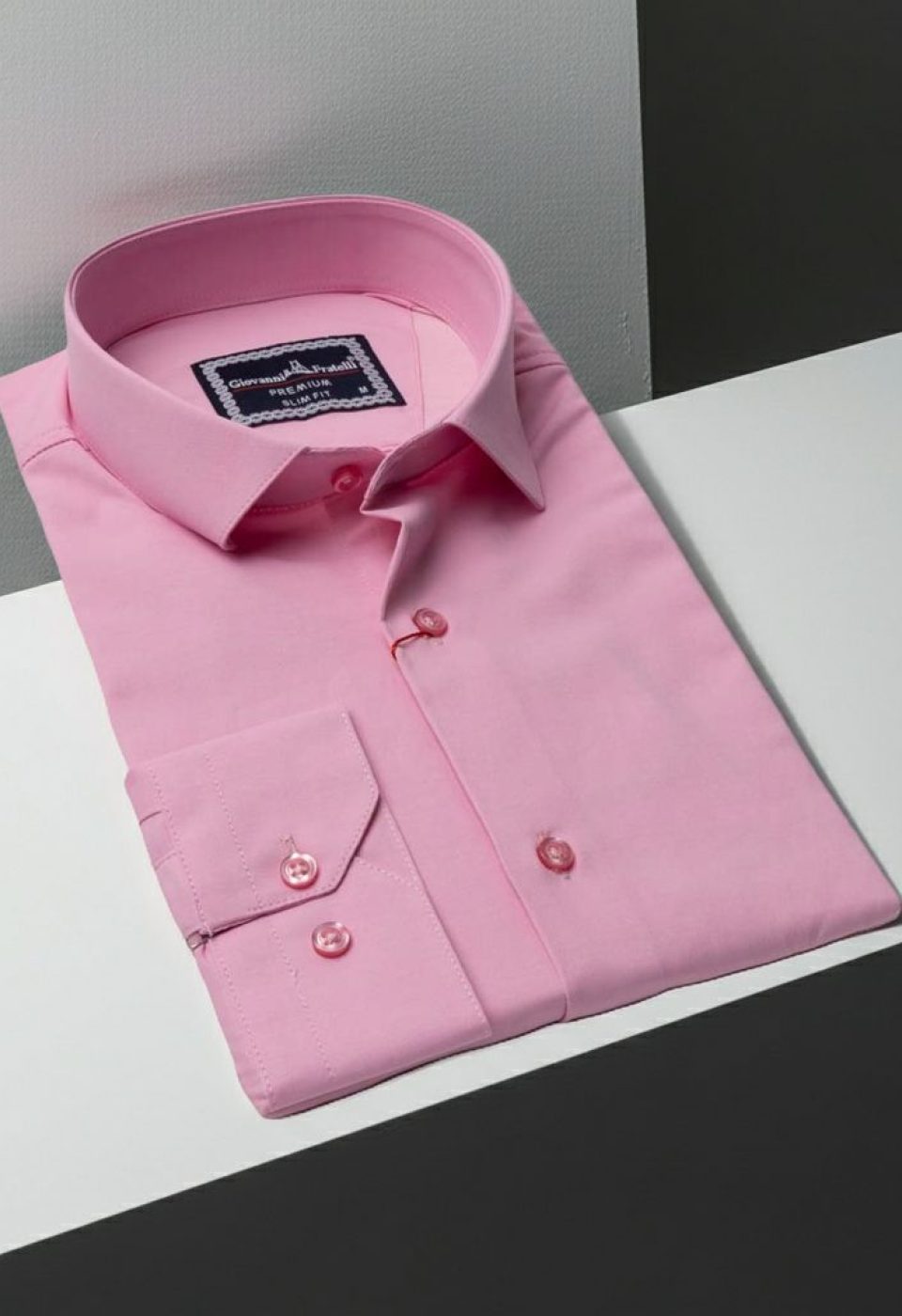 Slim Fit Uzun Kol Düz Renk Saten Erkek Gömlek 3GMK313030006 Slim Fit Uzun Kol Düz Renk Saten Erkek Gömlek 3GMK313030006