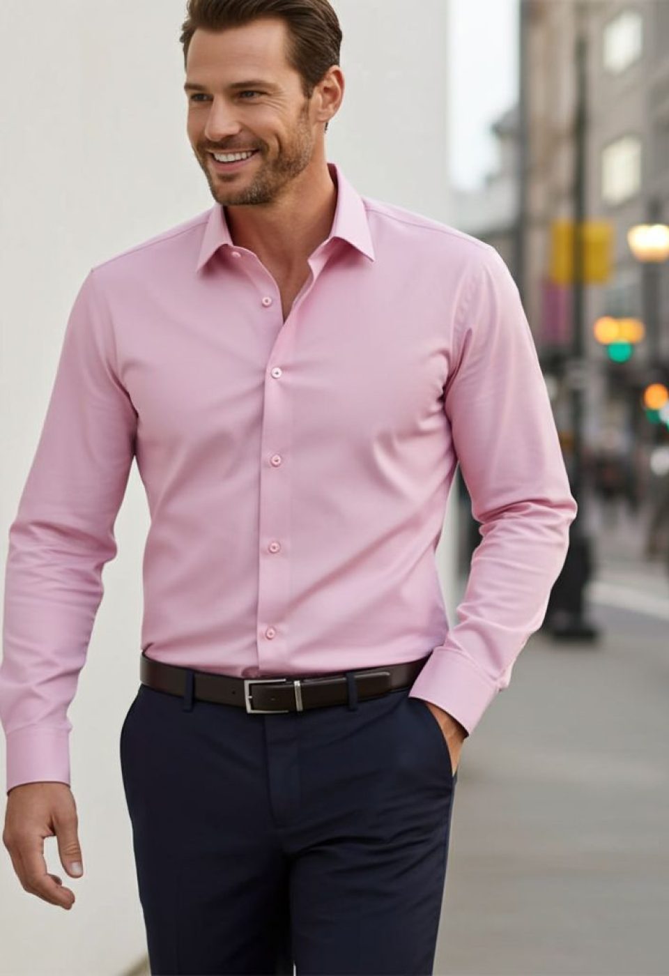 Slim Fit Uzun Kol Düz Renk Saten Erkek Gömlek 3GMK313030006 - Giovanni Fratelli