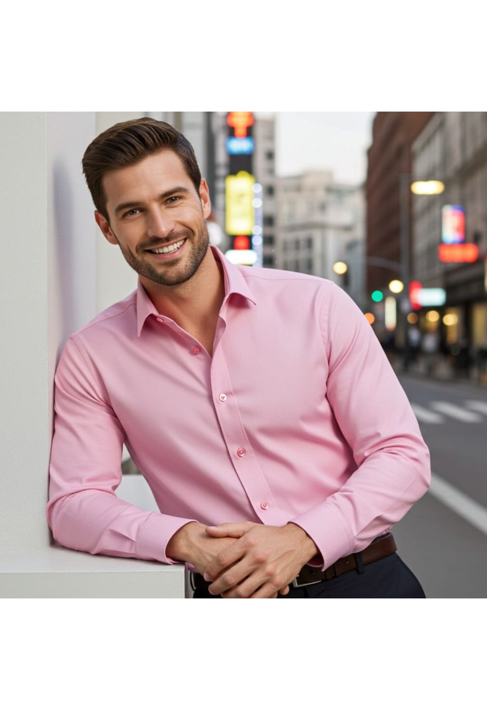 Slim Fit Uzun Kol Düz Renk Saten Erkek Gömlek 3GMK313030006 - Giovanni Fratelli