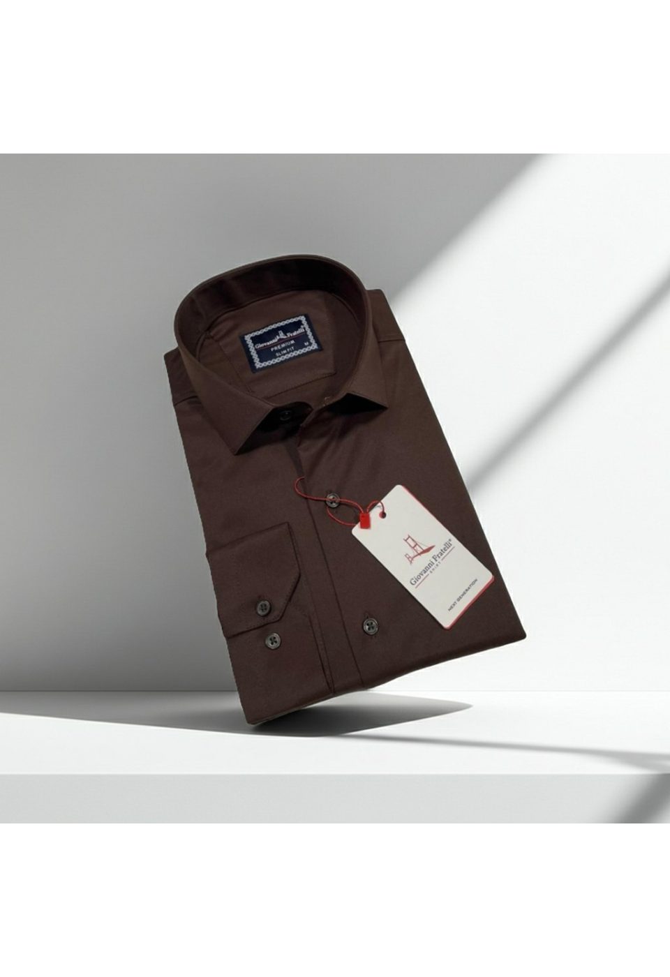 3030 CR SATIN 007 Slim Fit Uzun Kol Düz Renk Saten Erkek Gömlek 3GMK313030007 - Giovanni Fratelli