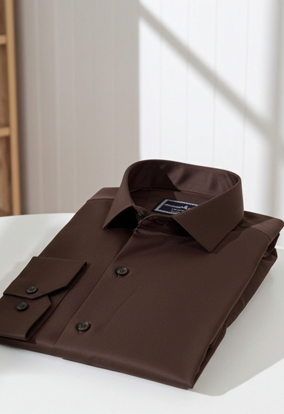Slim Fit Uzun Kol Düz Renk Saten Erkek Gömlek 3GMK313030007 Slim Fit Uzun Kol Düz Renk Saten Erkek Gömlek 3GMK313030007