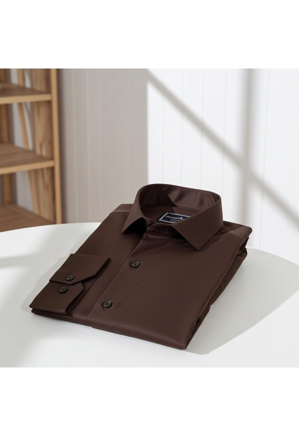 3030 CR SATIN 007 Slim Fit Uzun Kol Düz Renk Saten Erkek Gömlek 3GMK313030007 - Giovanni Fratelli