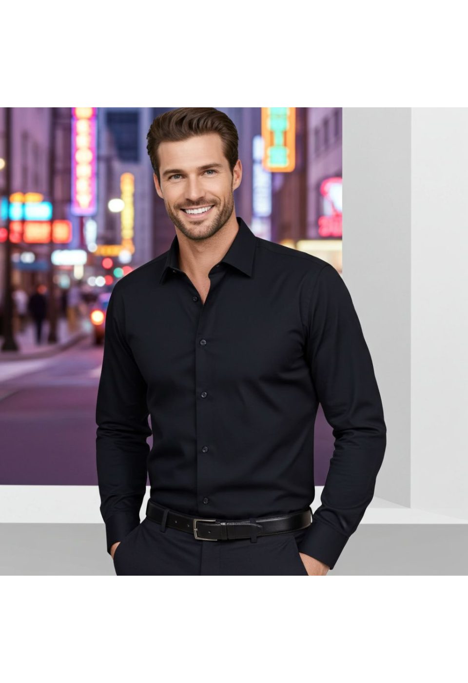 3030 CR SATIN 009 Slim Fit Uzun Kol Düz Renk Saten Erkek Gömlek 3GMK313030009 - Giovanni Fratelli