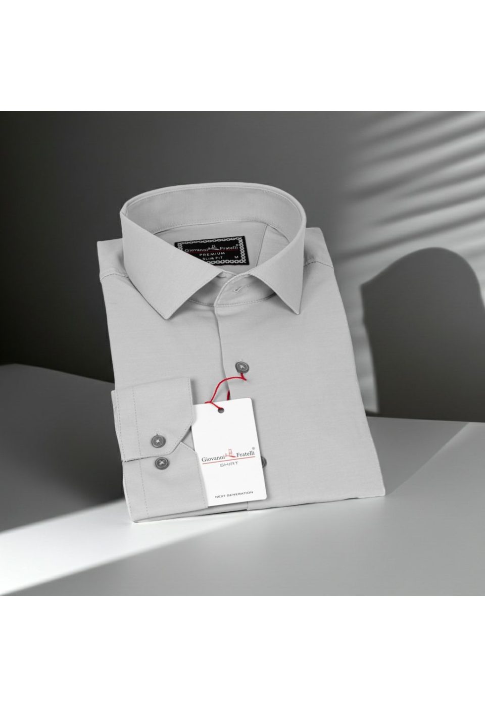 Slim Fit Uzun Kol Düz Renk Saten Erkek Gömlek 3GMK313030010 - Giovanni Fratelli