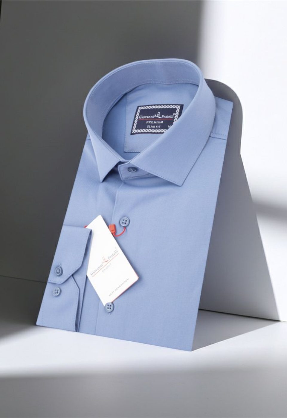 Slim Fit Uzun Kol Düz Renk Saten Erkek Gömlek 3GMK313030011