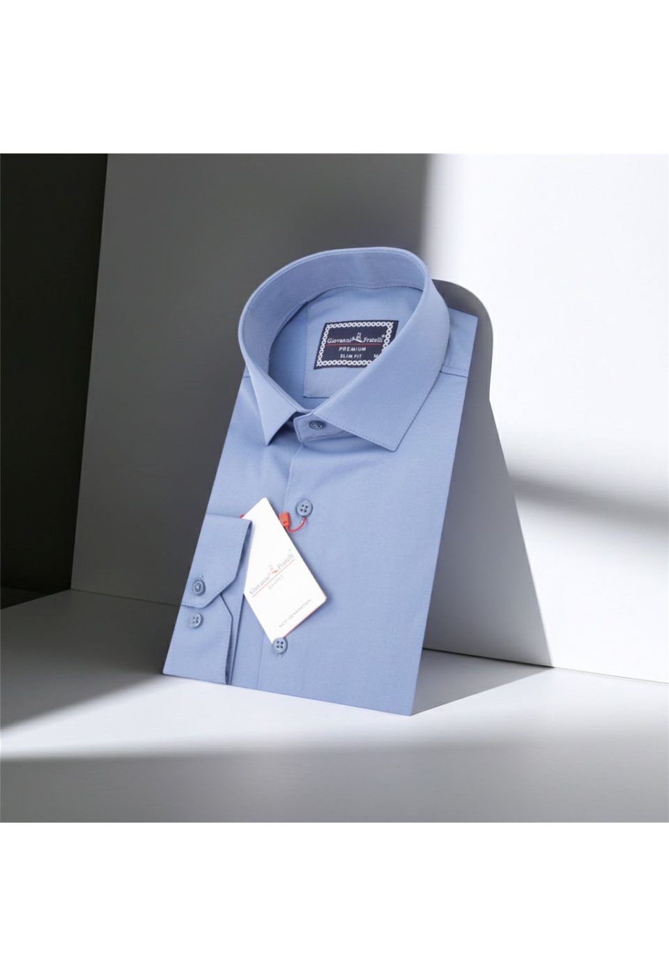 Slim Fit Uzun Kol Düz Renk Saten Erkek Gömlek 3GMK313030011 - Giovanni Fratelli