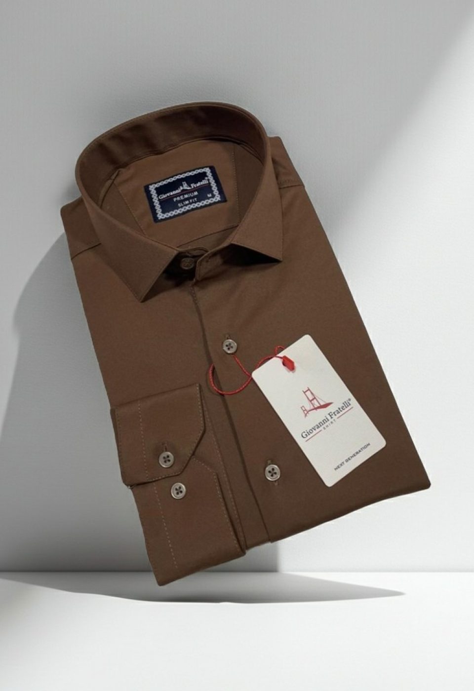 Slim Fit Uzun Kol Düz Renk Saten Erkek Gömlek 3GMK313030013