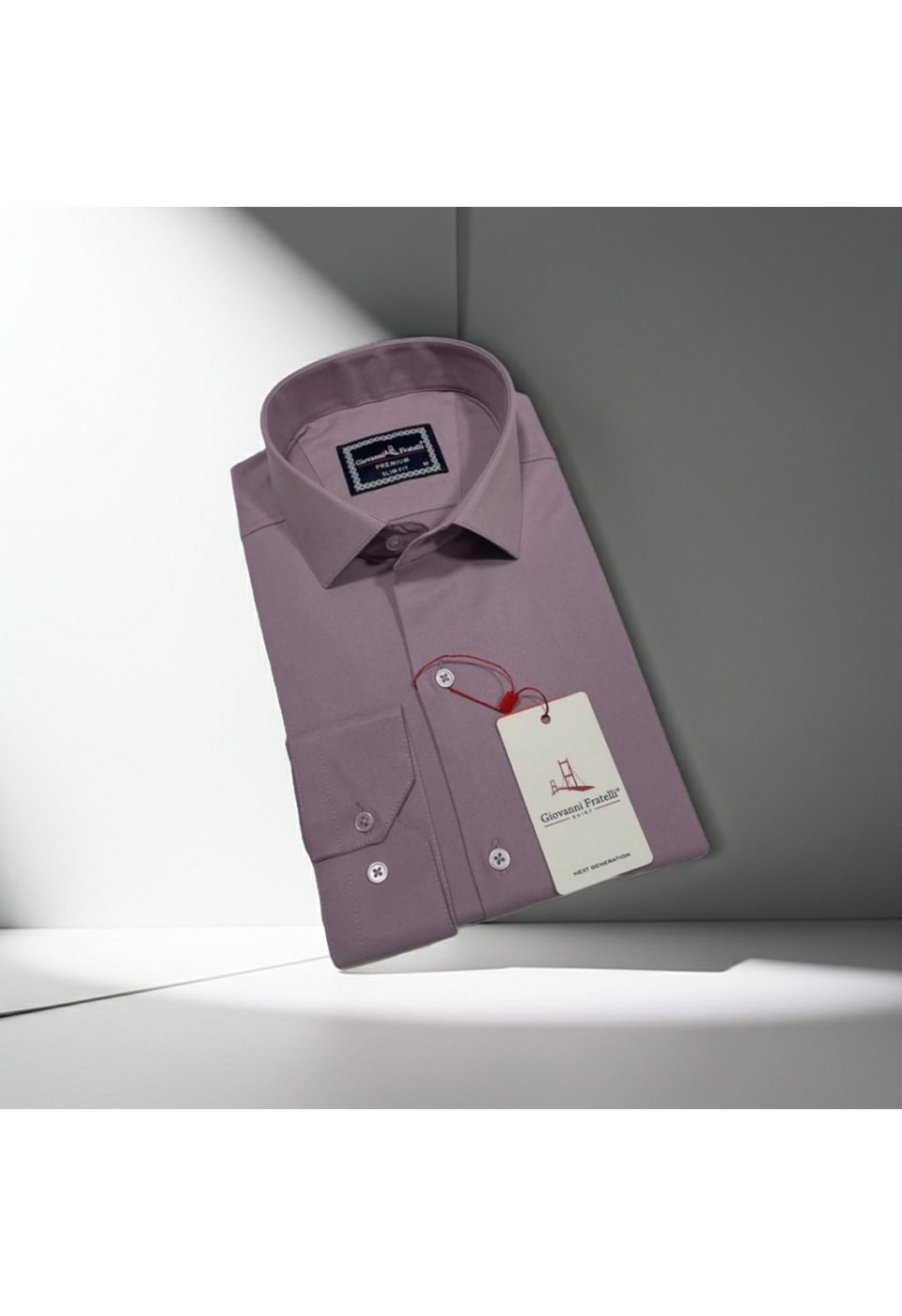 Slim Fit Uzun Kol Düz Renk Saten Erkek Gömlek 3GMK313030014 - Giovanni Fratelli
