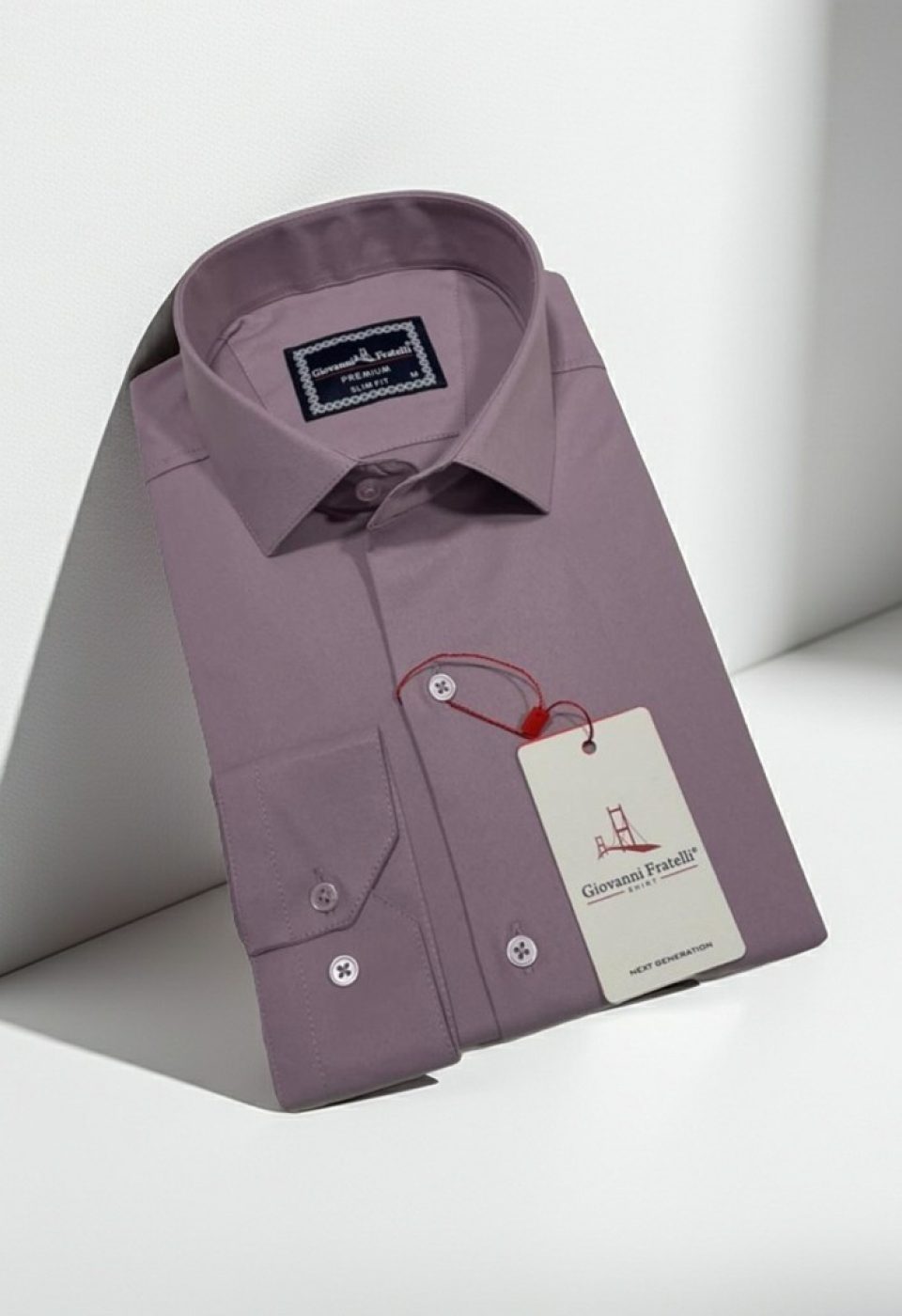 Slim Fit Uzun Kol Düz Renk Saten Erkek Gömlek 3GMK313030014