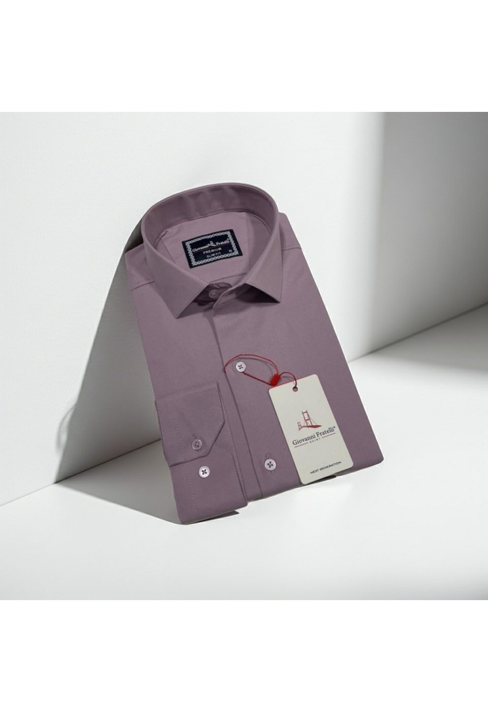 Slim Fit Uzun Kol Düz Renk Saten Erkek Gömlek 3GMK313030014 - Giovanni Fratelli