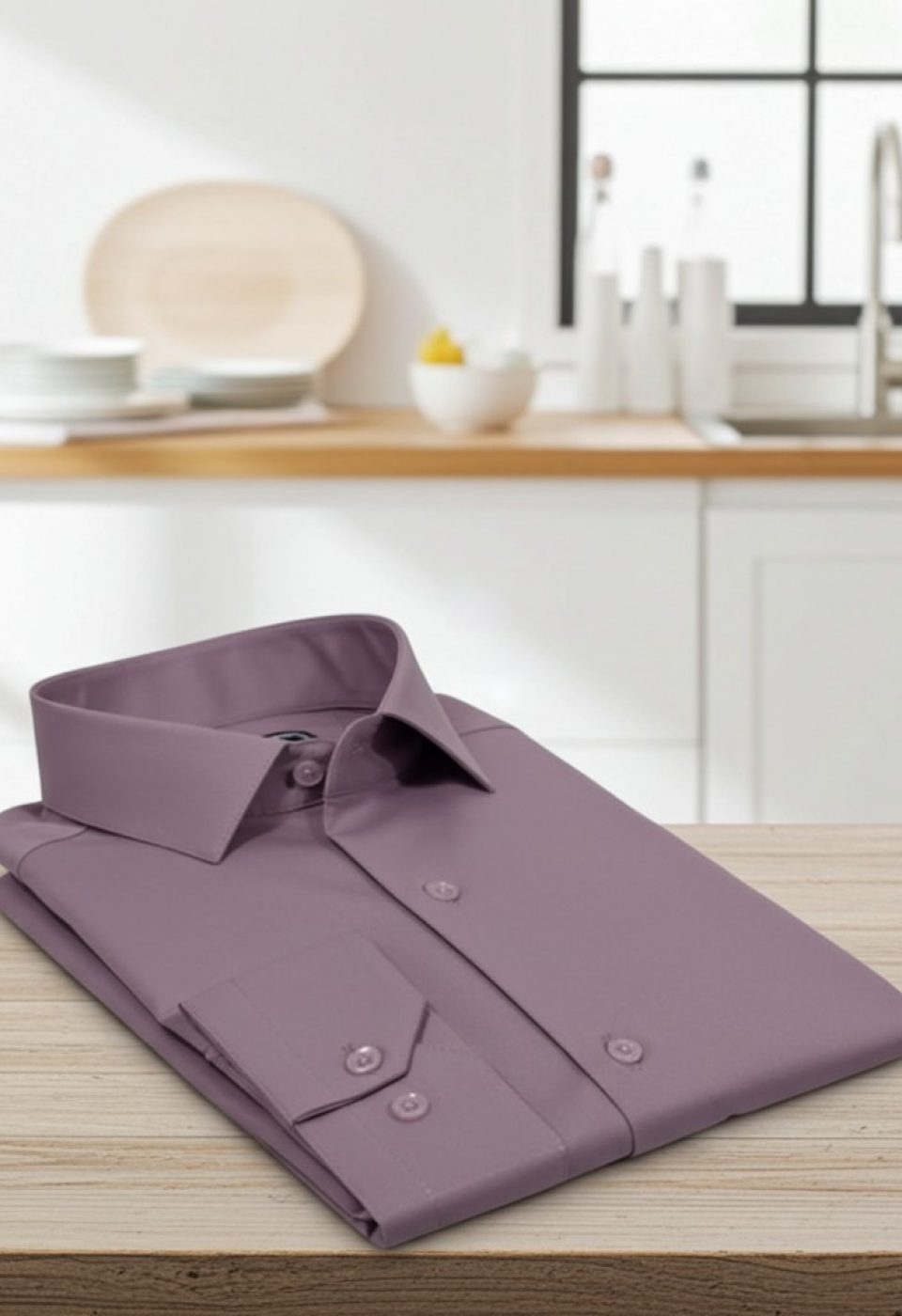 Slim Fit Uzun Kol Düz Renk Saten Erkek Gömlek 3GMK313030014