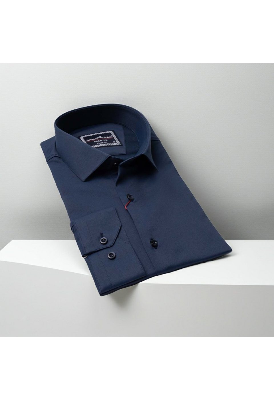 Slim Fit Uzun Kol Düz Renk Saten Erkek Gömlek 3GMK313030015 - Giovanni Fratelli