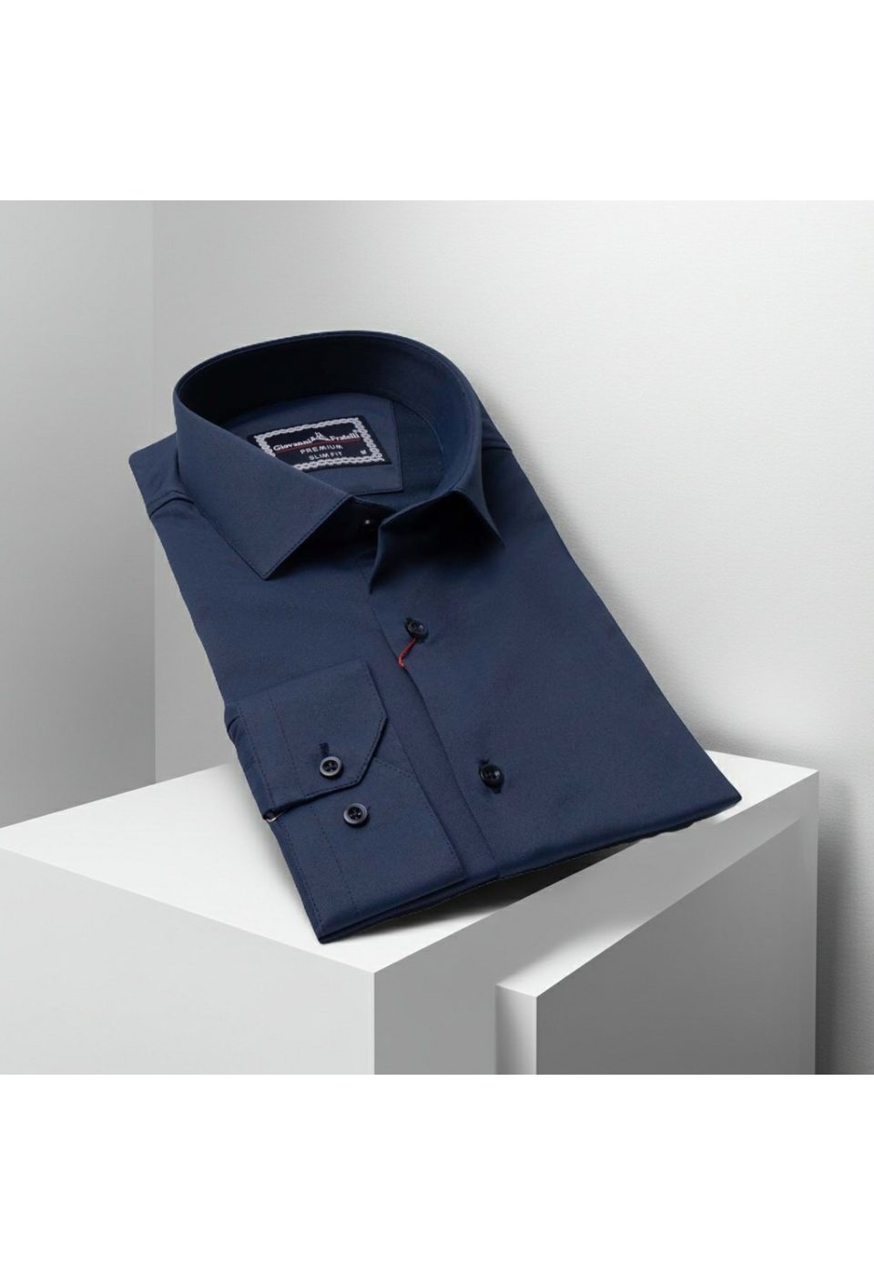 Slim Fit Uzun Kol Düz Renk Saten Erkek Gömlek 3GMK313030015 - Giovanni Fratelli