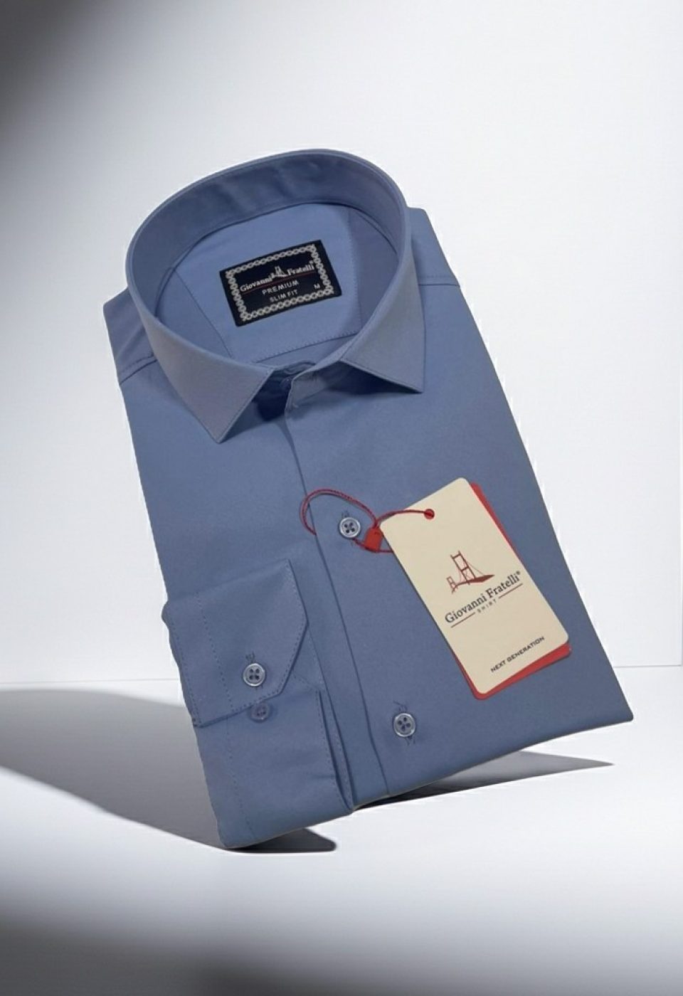 Slim Fit Uzun Kol Düz Renk Saten Erkek Gömlek 3GMK313030016