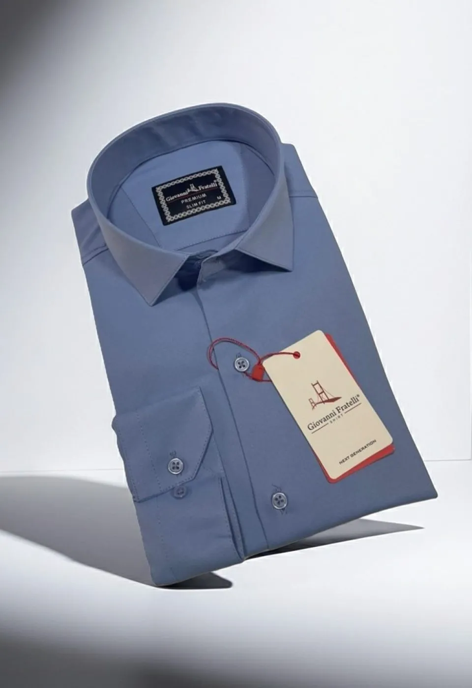 Slim Fit Uzun Kol Düz Renk Saten Erkek Gömlek 3GMK313030016
