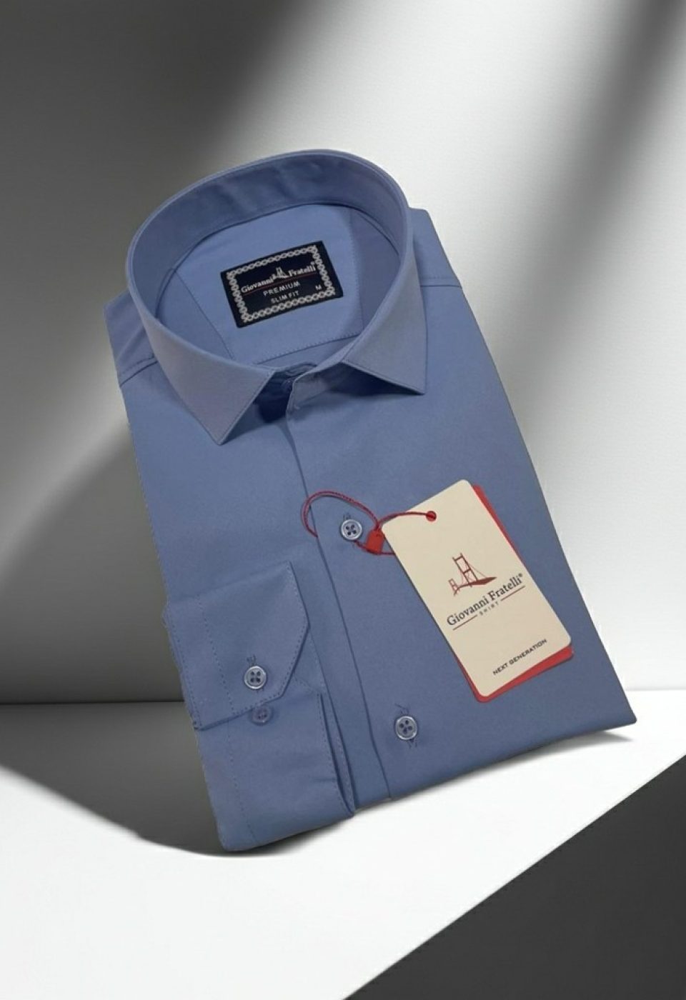 Slim Fit Uzun Kol Düz Renk Saten Erkek Gömlek 3GMK313030016